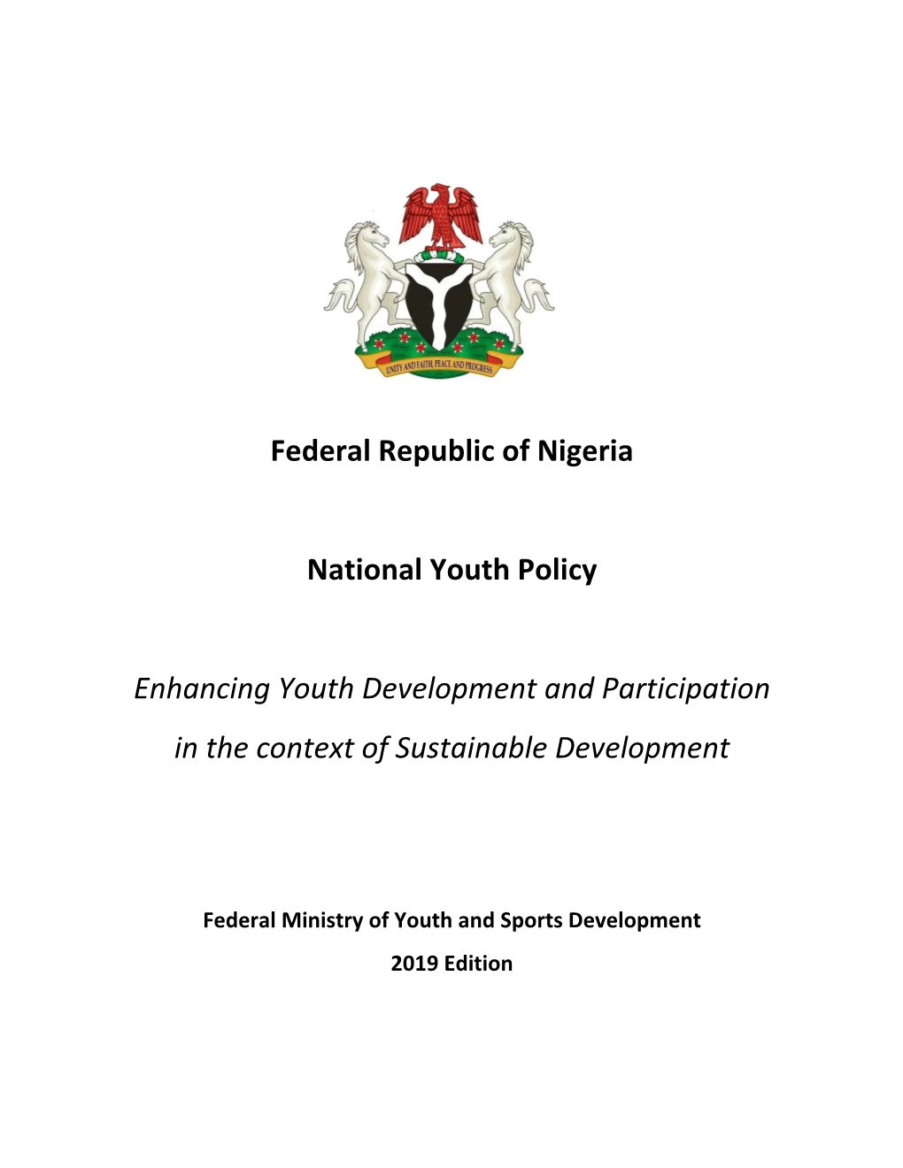 National Youth Policy