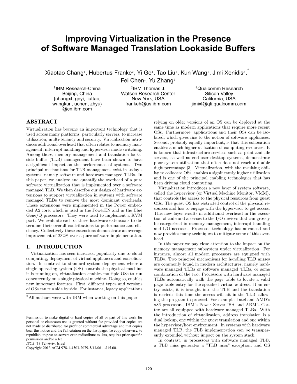 Improving Virtualization in the Presence of Software Managed Translation Lookaside Buffers
