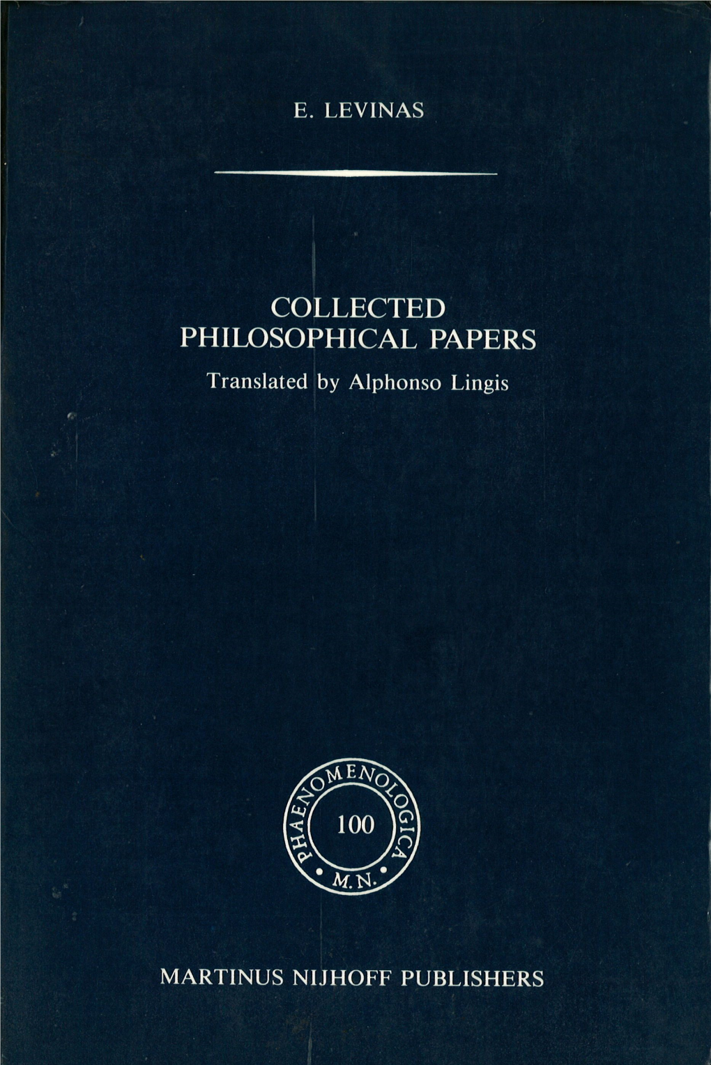 Levinas Emmanuel Collected