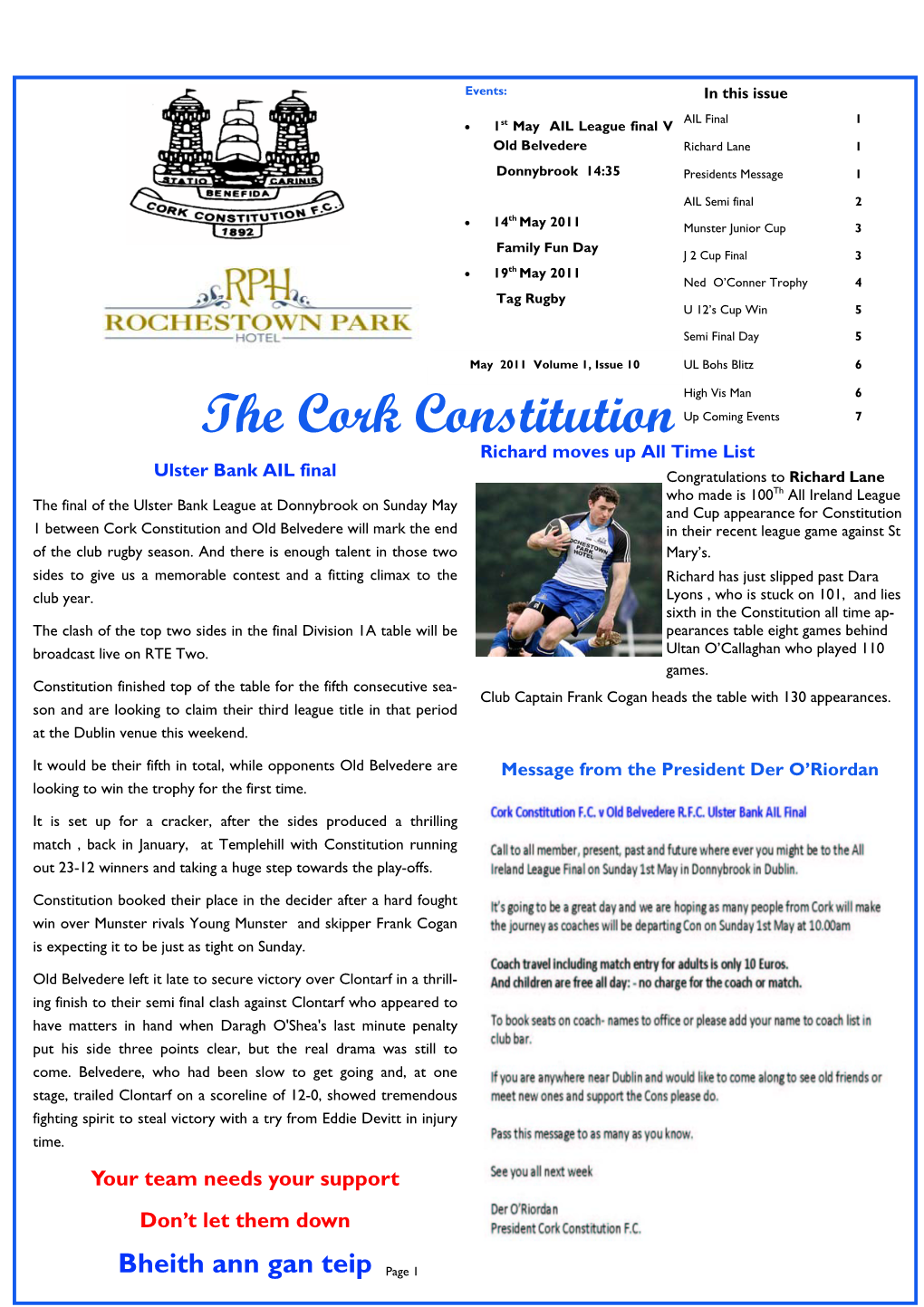 May 2011 Newsletter