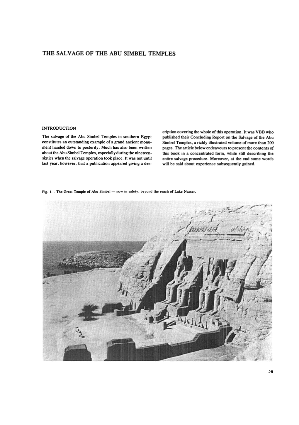 The Salvage of the Abu Simbel Temples