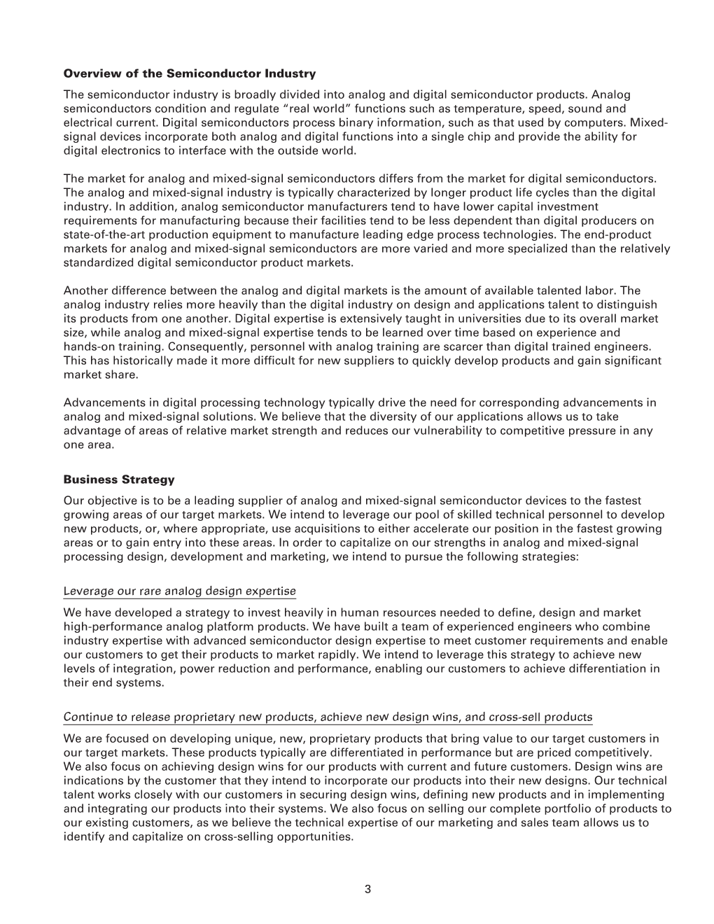 Overview of the Semiconductor Industry the Semiconductor Industry Is Broadly Divided Into Analog and Digital Semiconductor Products