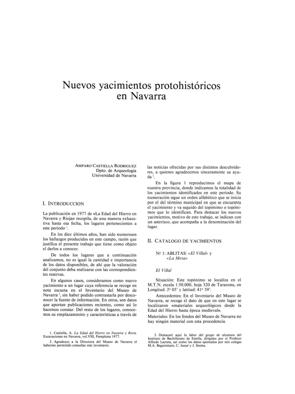 Nuevos Yacimientos Protohistóricos En Navarra