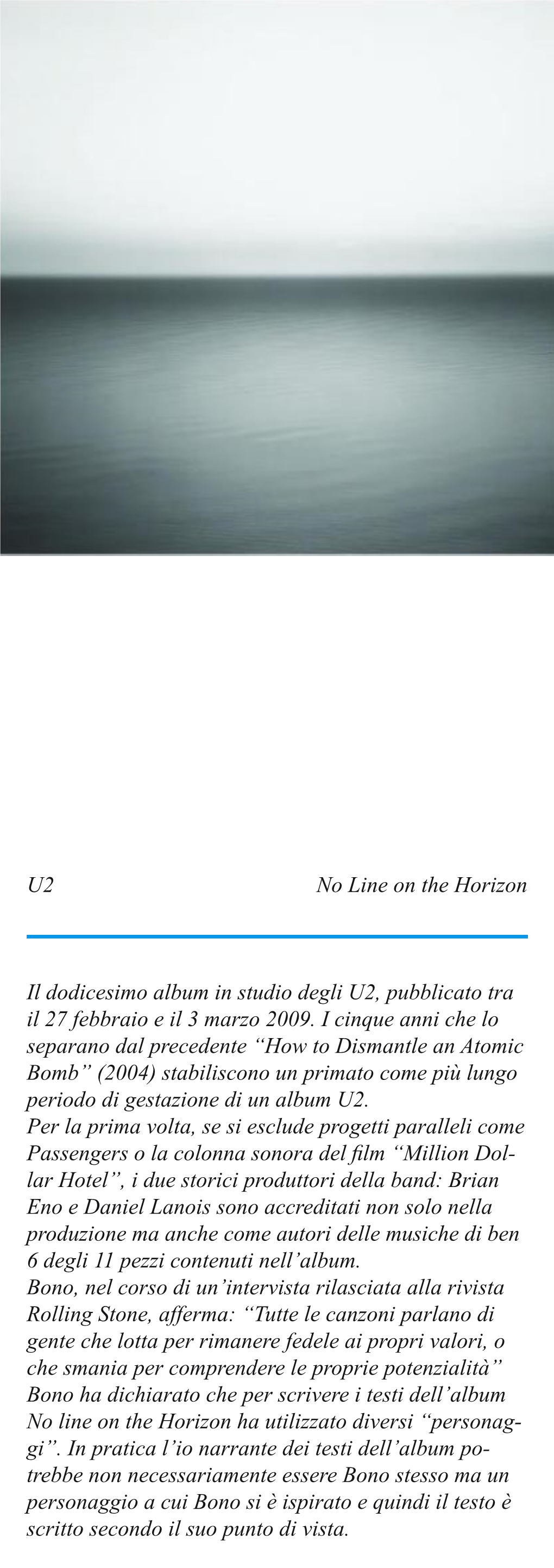 No Line on the Horizon__TESTI.Indd