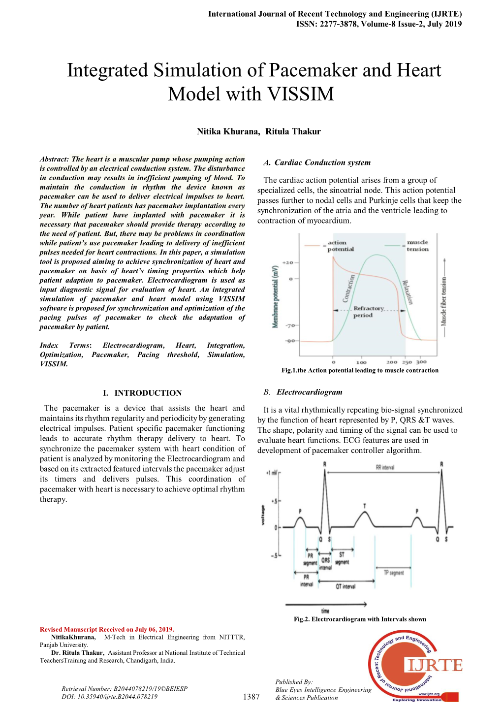 Integrated Simulation of Pacemaker and Heart Model with VISSIM