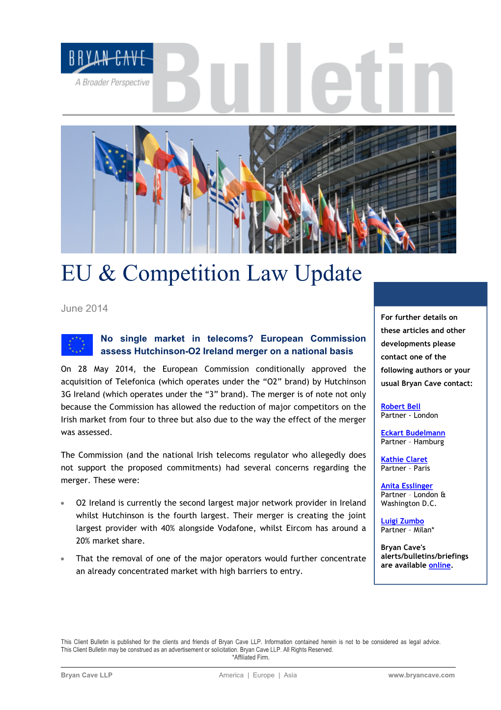 EU & Competition Law Update