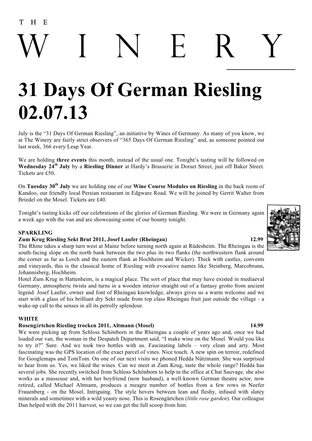 31 Days of German Riesling 02.07.13