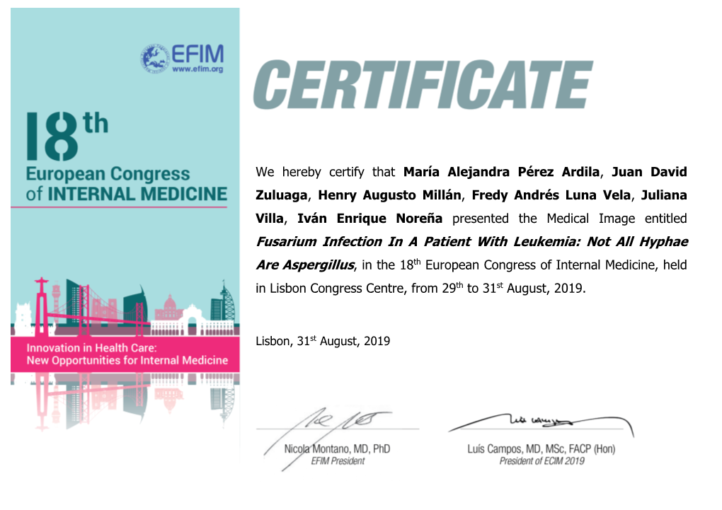 Medical Images Certificates