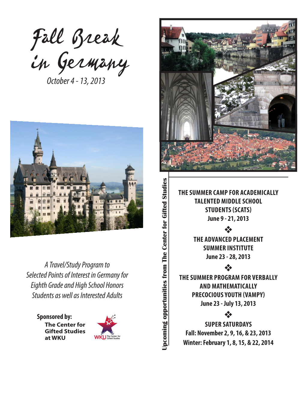 Fall Break in Germany October 4 - 13, 2013