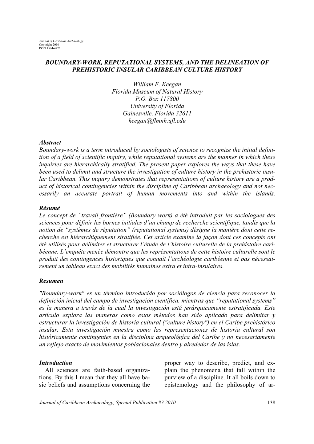 Boundary-Work, Reputational Systems, and the Delineation of Prehistoric Insular Caribbean Culture History