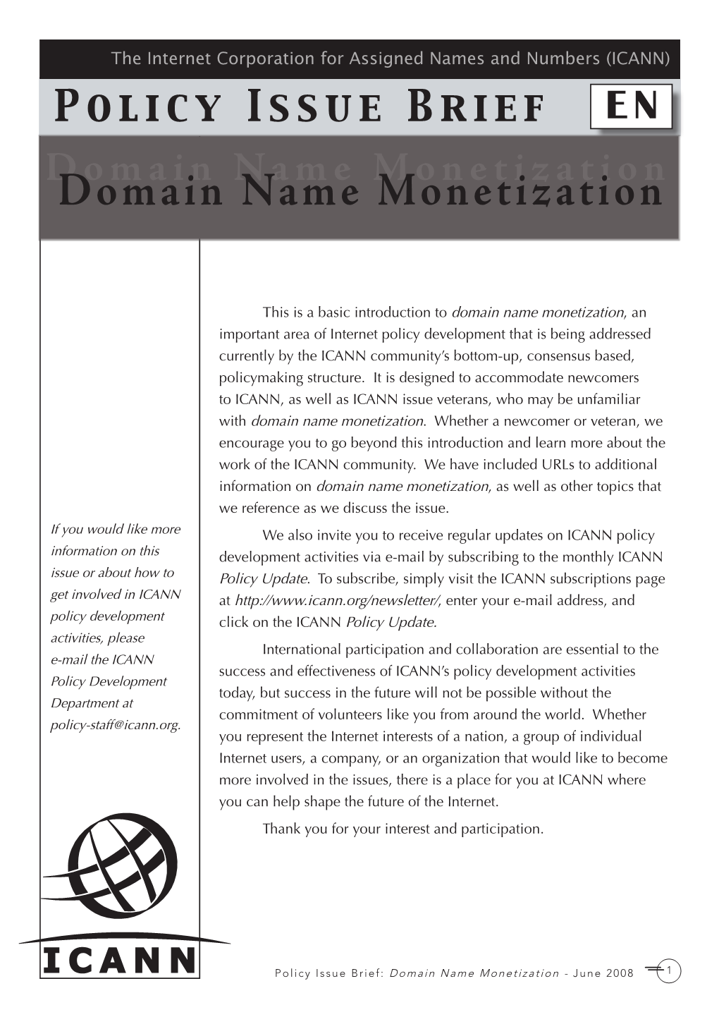 Domain Name Monetization