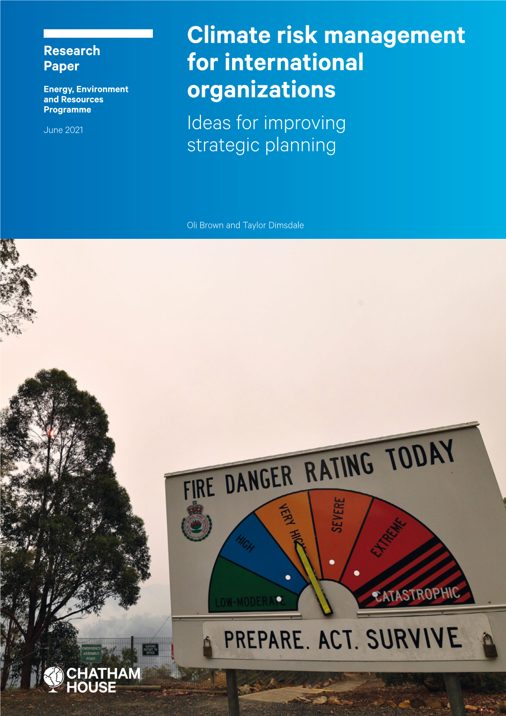 Climate Risk Management for International Organizations Ideas for Improving Strategic Planning