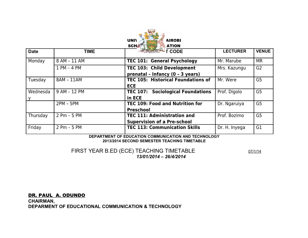 Department of Education Communication and Technology