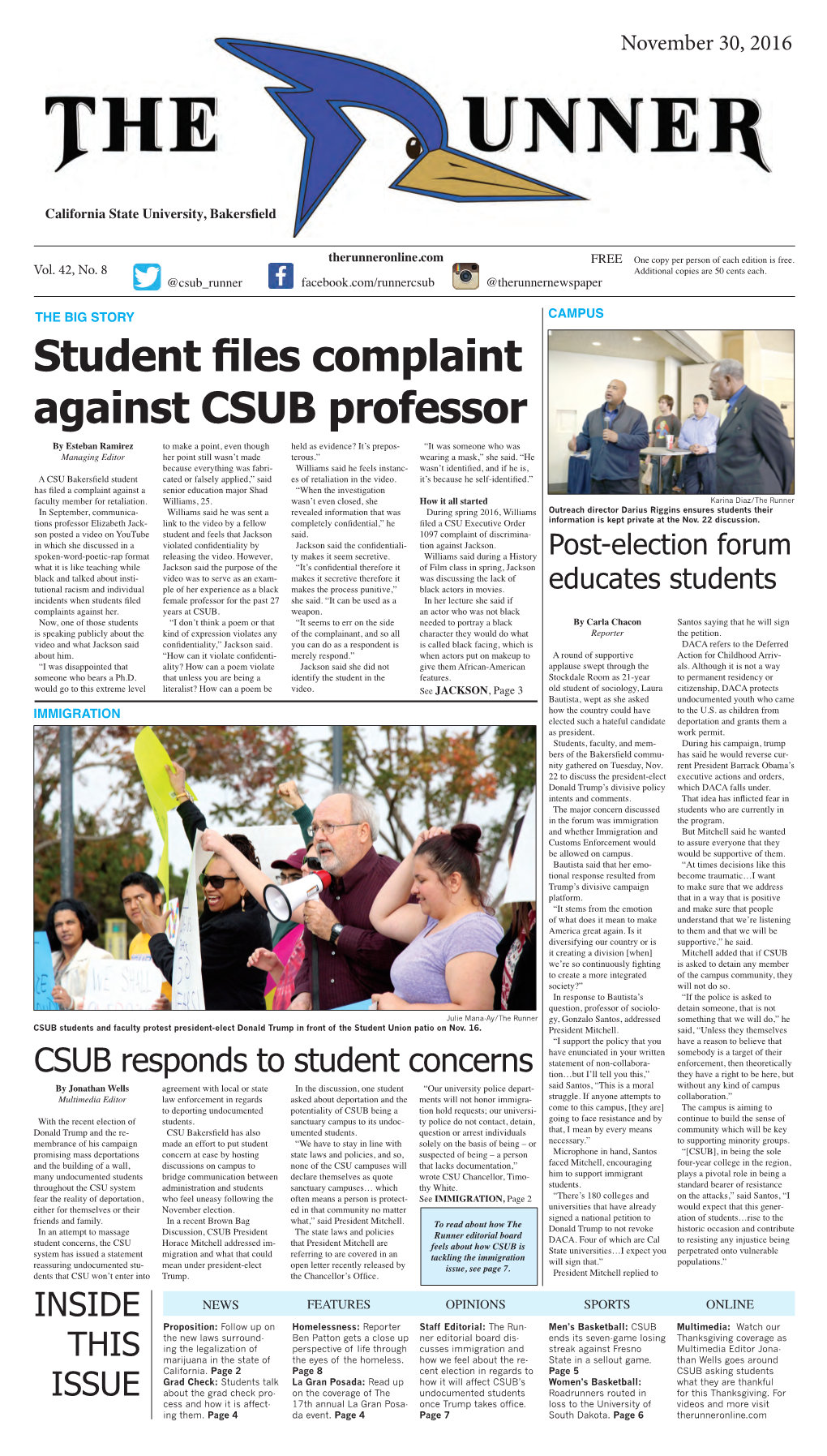Student Files Complaint Against CSUB Professor