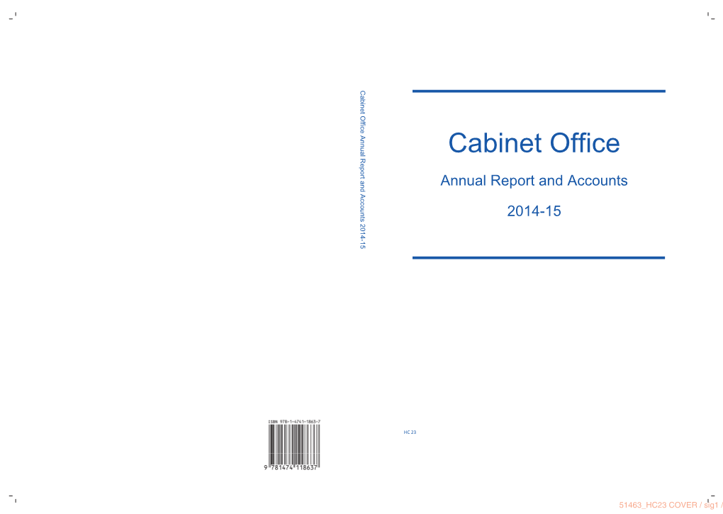 Cabinet Office Andannual 2 Accounts Report