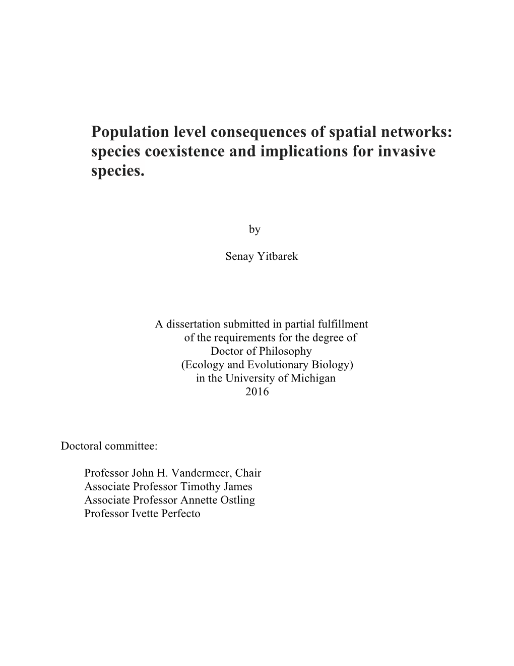 Species Coexistence and Implications for Invasive Species