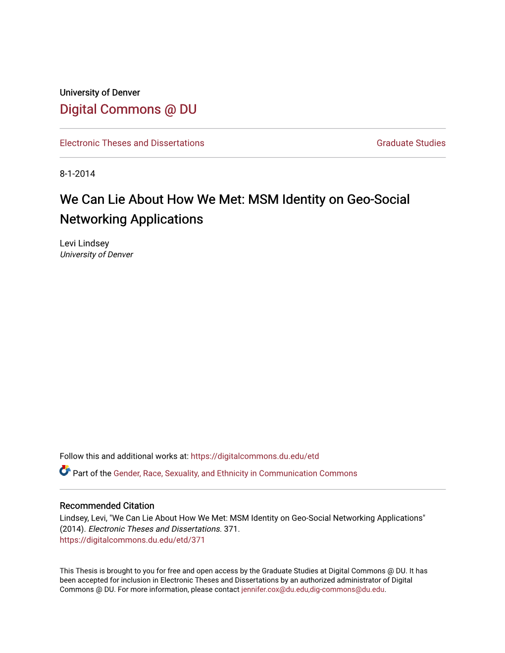 We Can Lie About How We Met: MSM Identity on Geo-Social Networking Applications