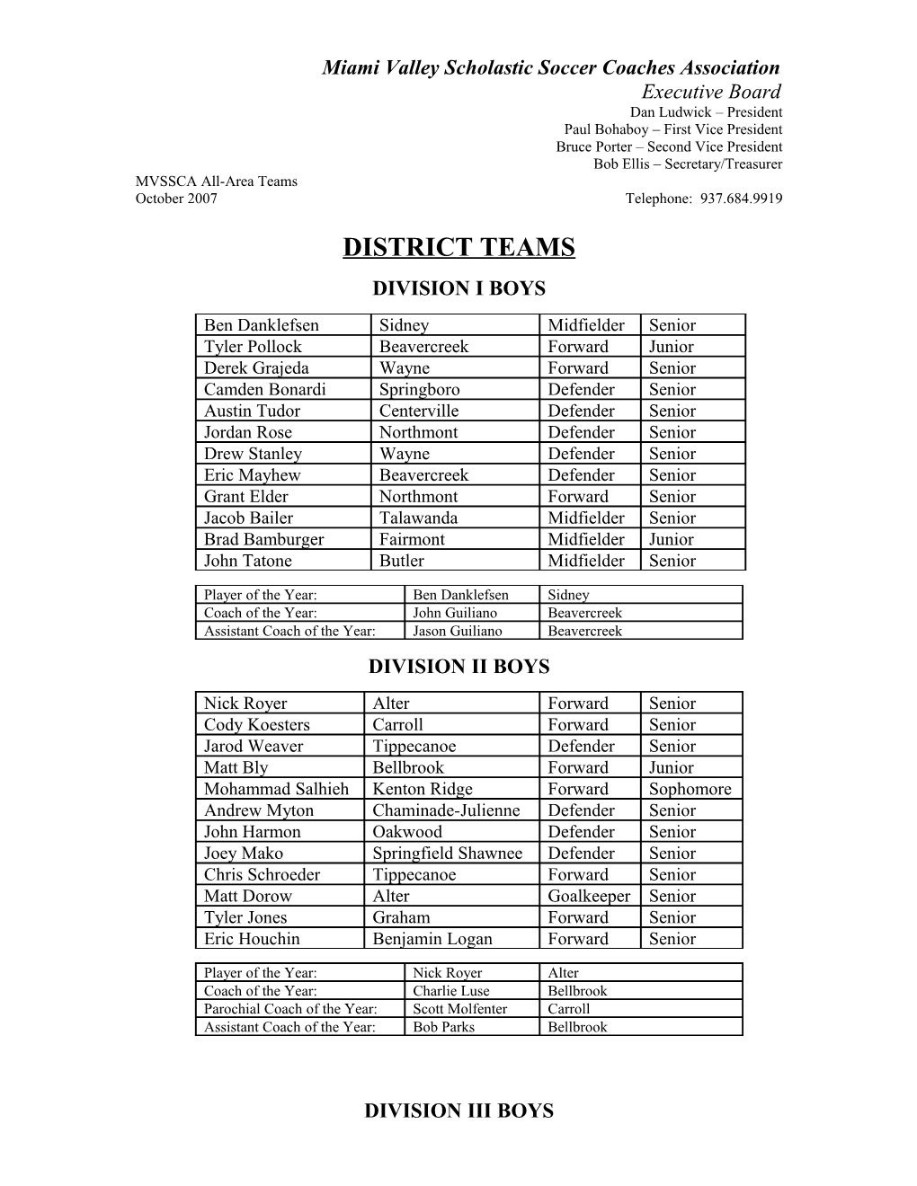 Division Ii Boys - North s1