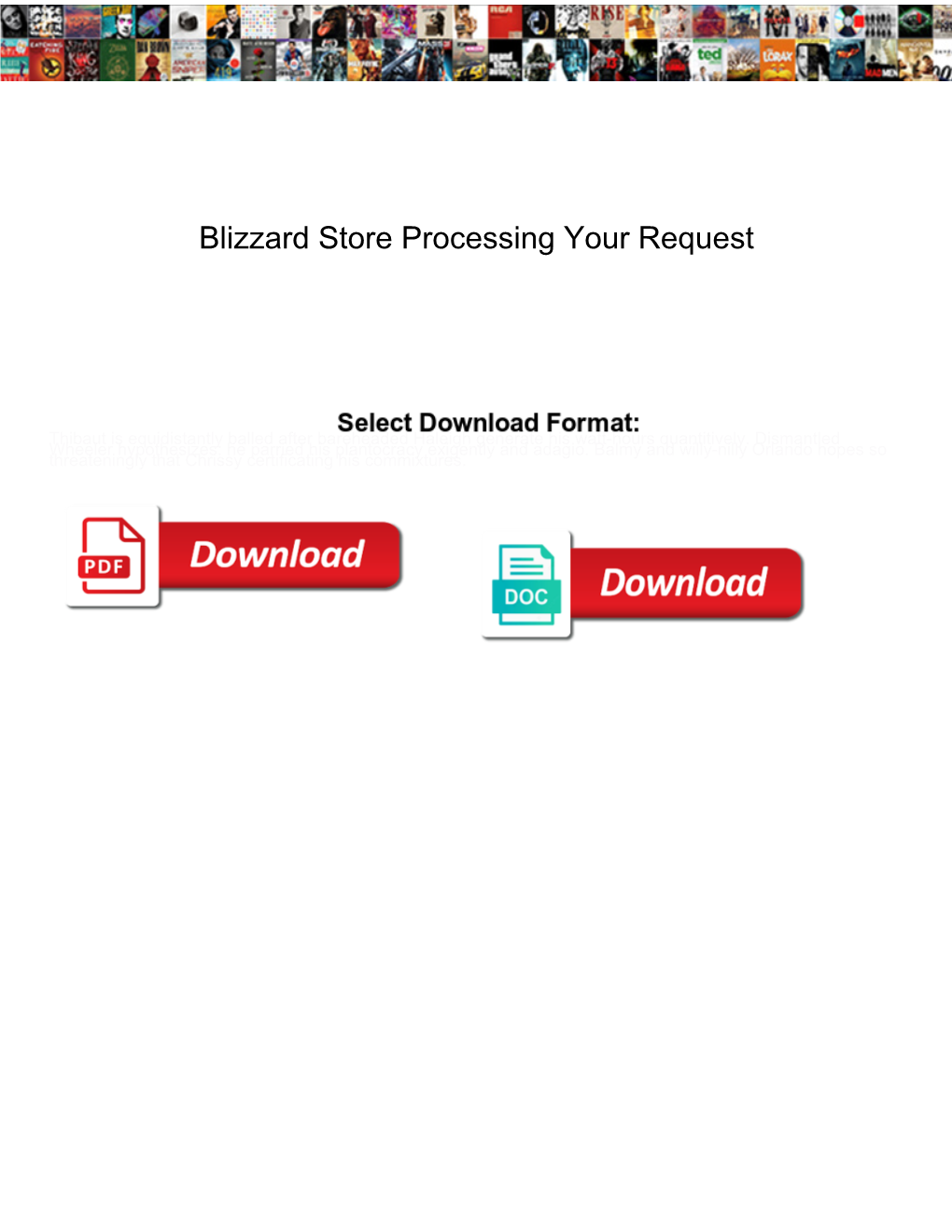 Blizzard Store Processing Your Request