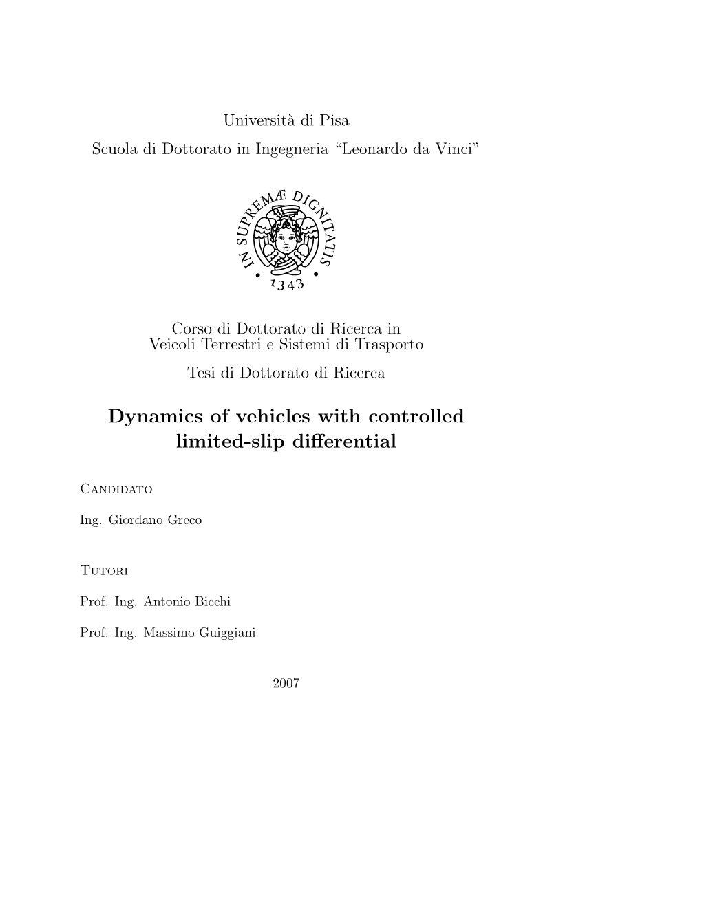 Dynamics of Vehicles with Controlled Limited-Slip Differential