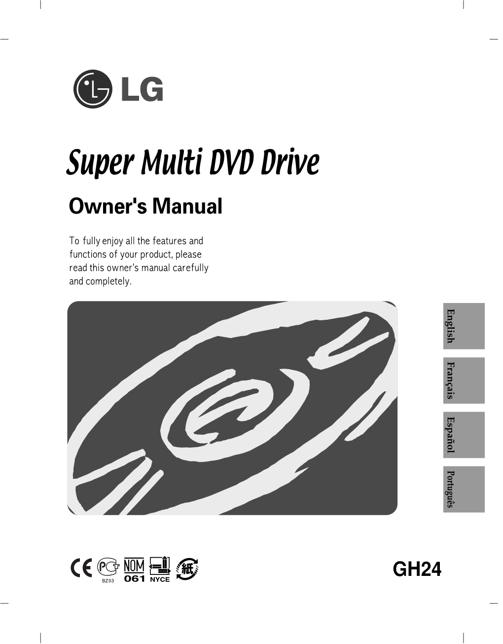 Super Multi DVD Drive English Français Español Português