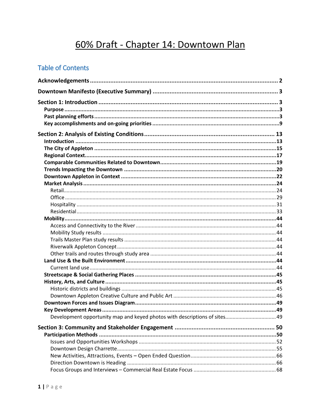 60% Draft - Chapter 14: Downtown Plan