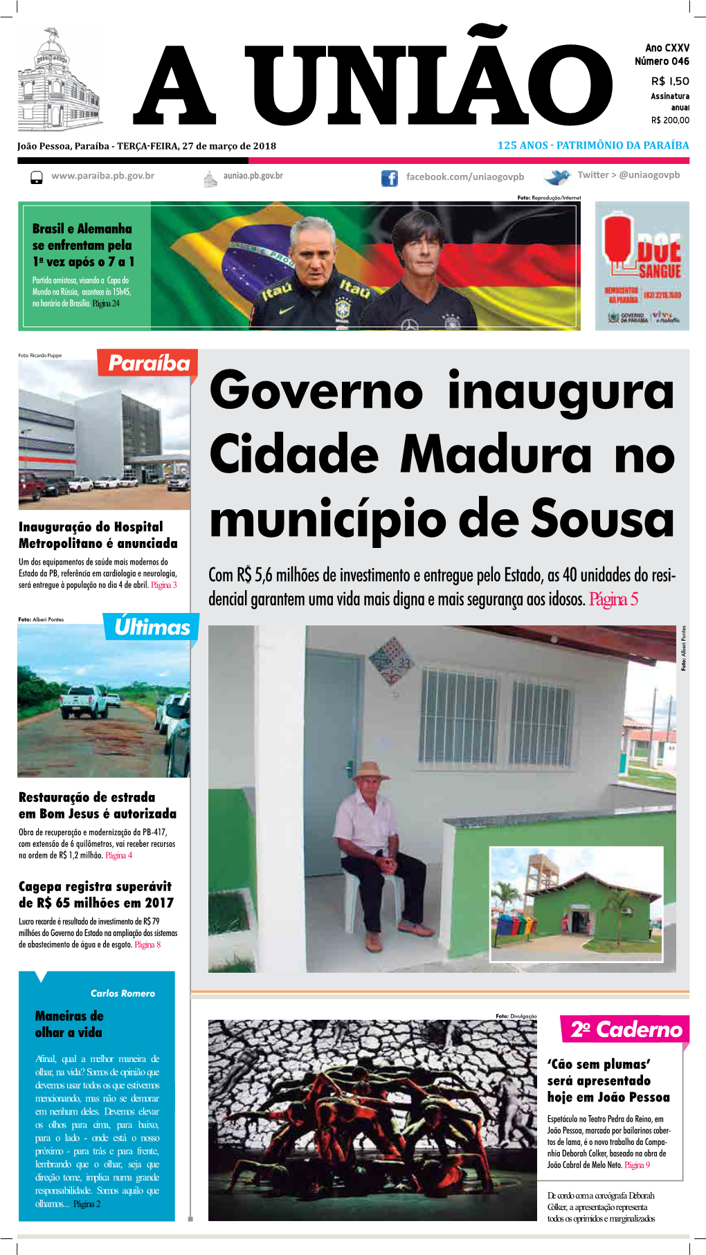 Governo Inaugura Cidade Madura No Município De Sousa