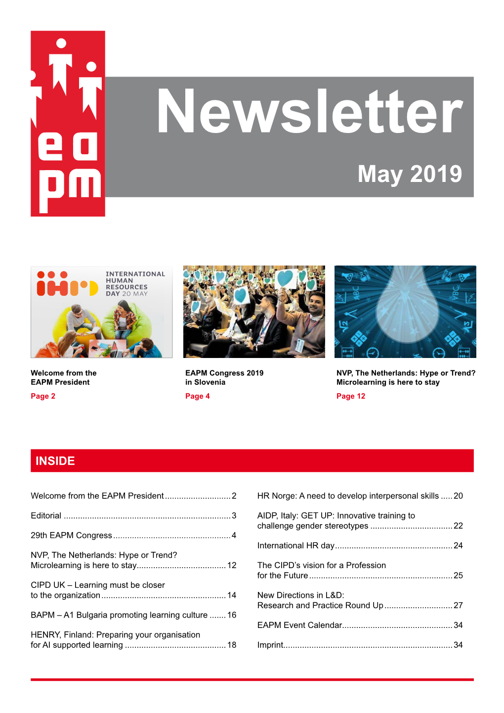 EAPM Newsletter – May 2019