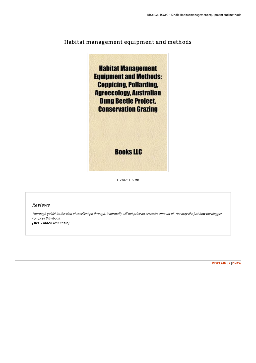Read Ebook » Habitat Management Equipment And