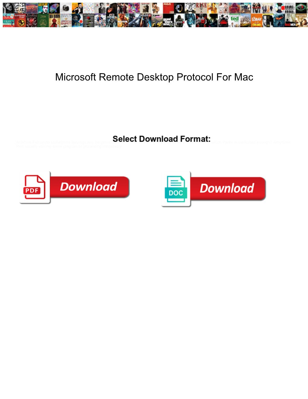 Microsoft Remote Desktop Protocol for Mac