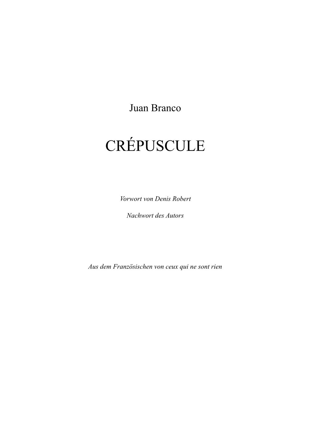 Crépuscule C0 Autor