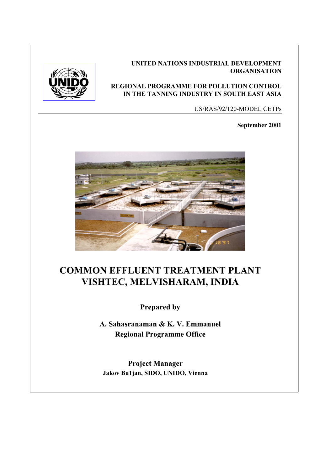 Common Effluent Treatment Plant Vishtec, Melvisharam, India