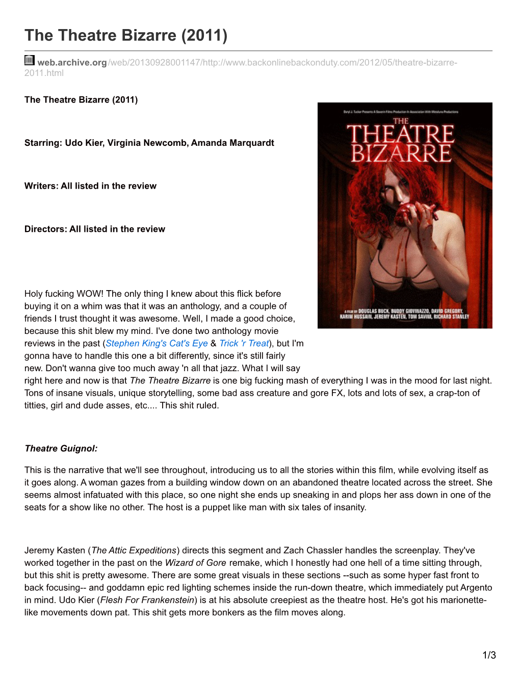 The Theatre Bizarre (2011)