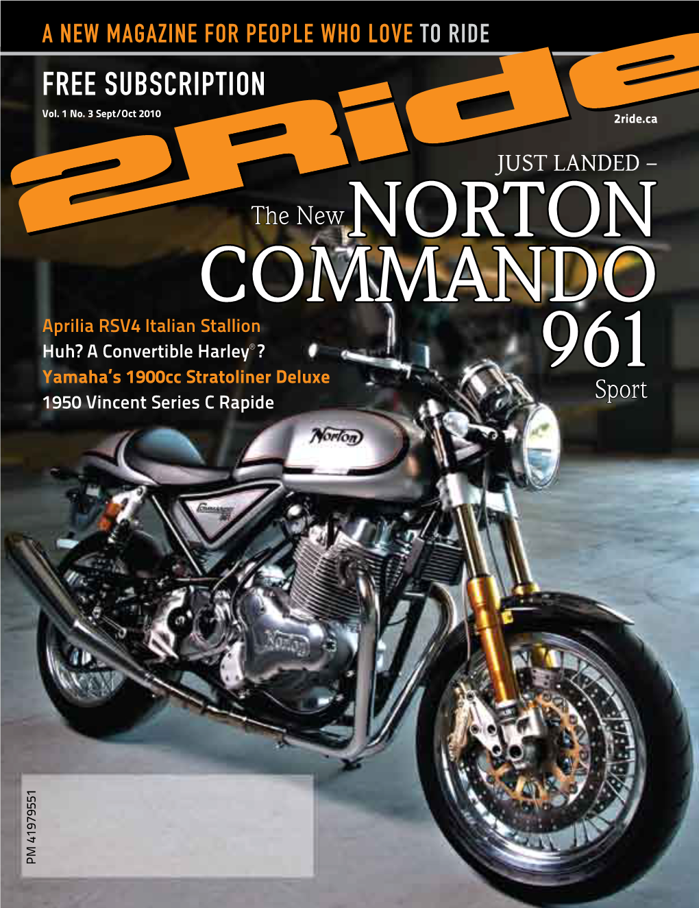 NORTON Commando Aprilia RSV4 Italian Stallion Huh? a Convertible Harley® ? 961 Yamaha’S 1900Cc Stratoliner Deluxe Sport 1950 Vincent Series C Rapide