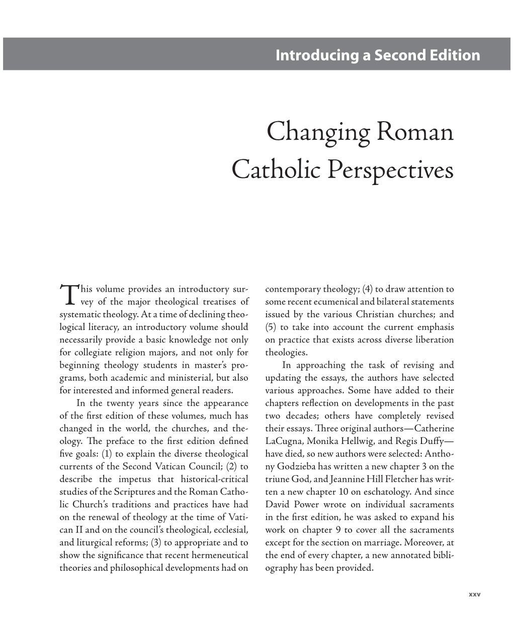 Changing Roman Catholic Perspectives