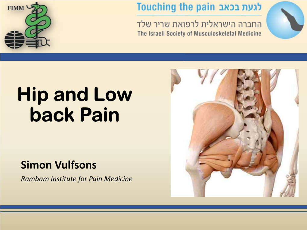 Hip and Low Back Pain