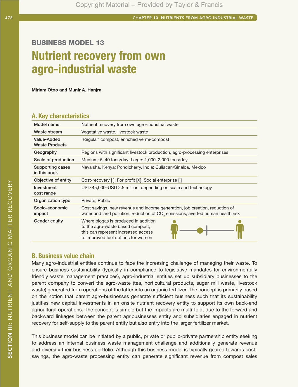 Nutrient Recovery from Own Agro-Industrial Waste