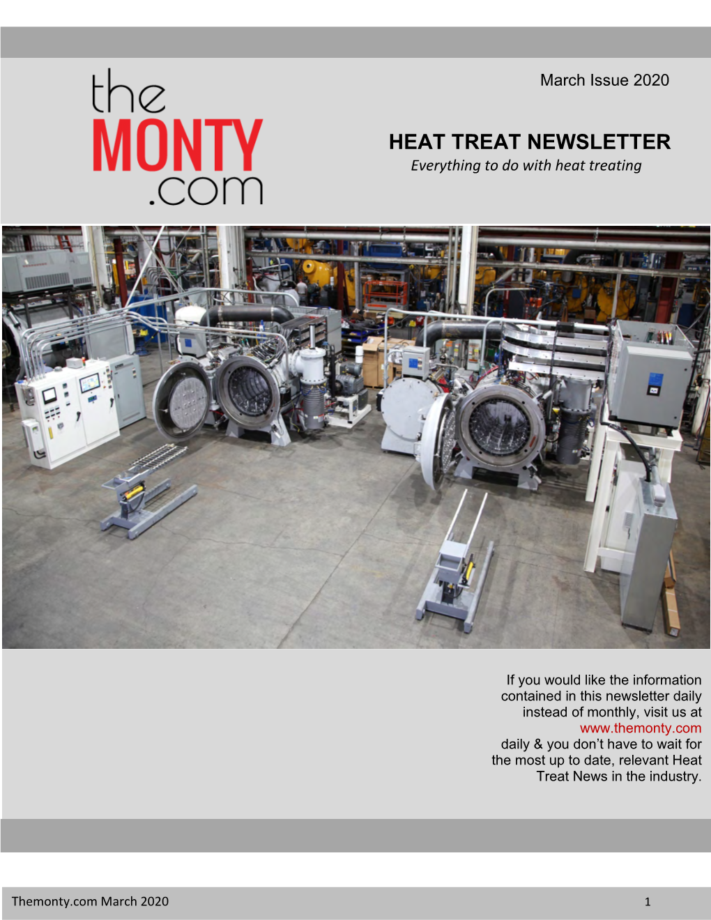 HEAT TREAT NEWSLETTER Everything to Do with Heat Treating