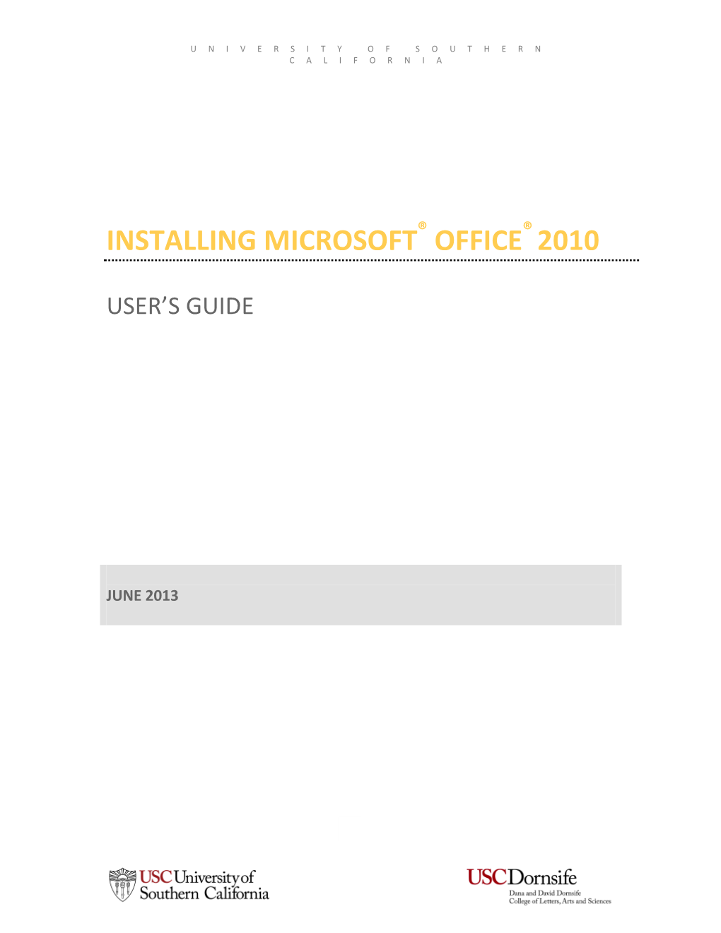Installing Microsoft Office 2010
