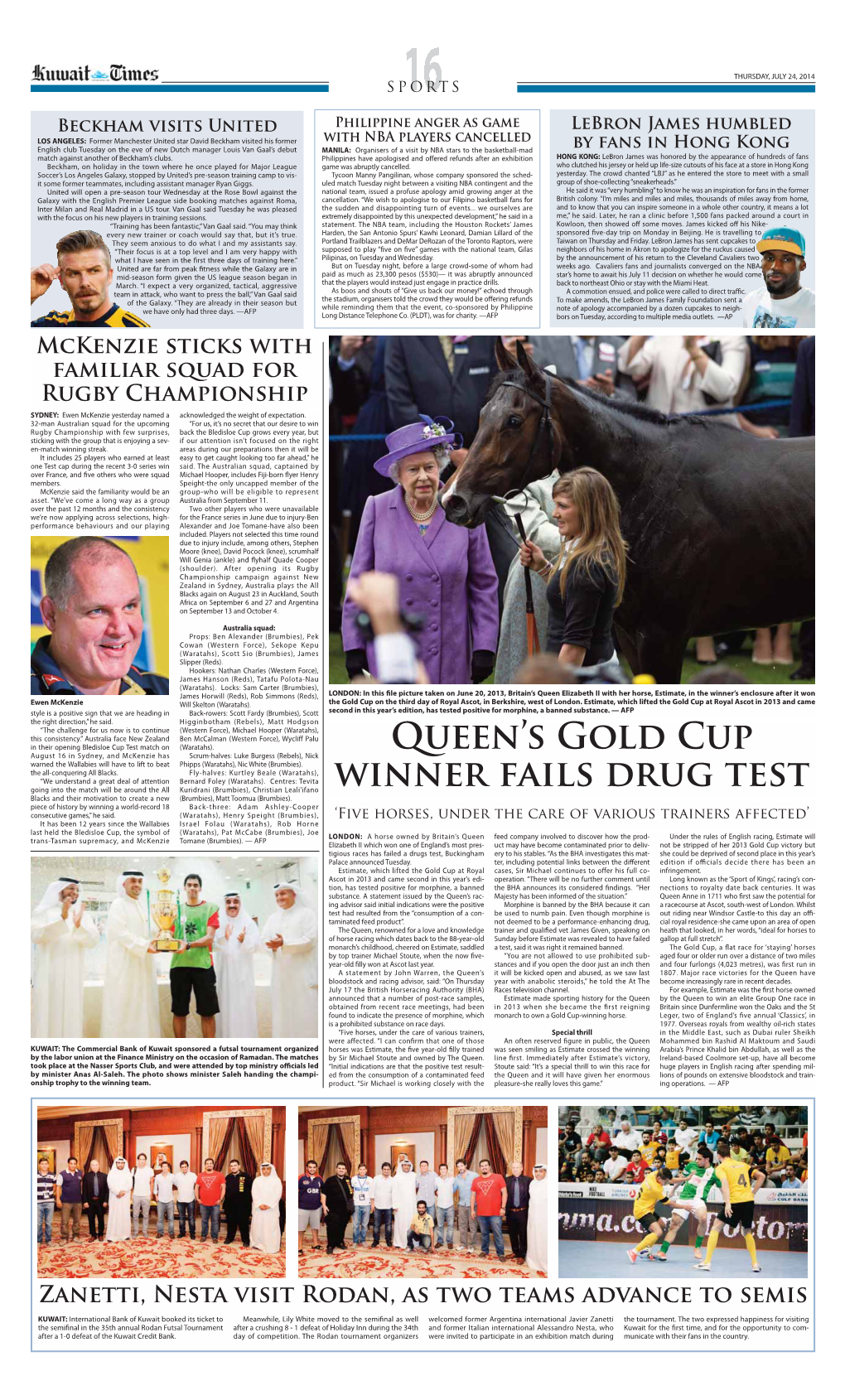 Queen's Gold Cup Winner Fails Drug Test