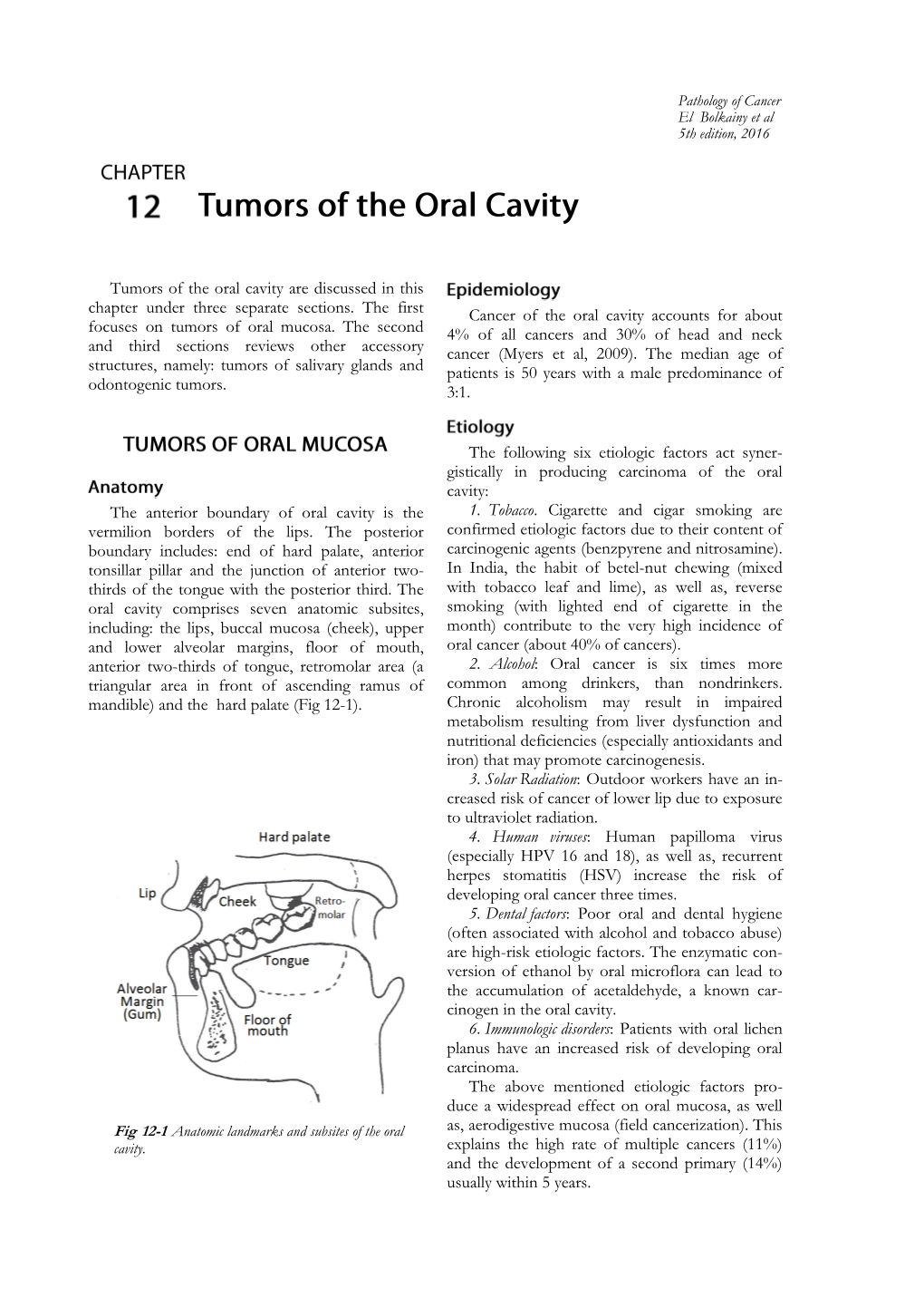 Tumors of Oral Cavity Instability