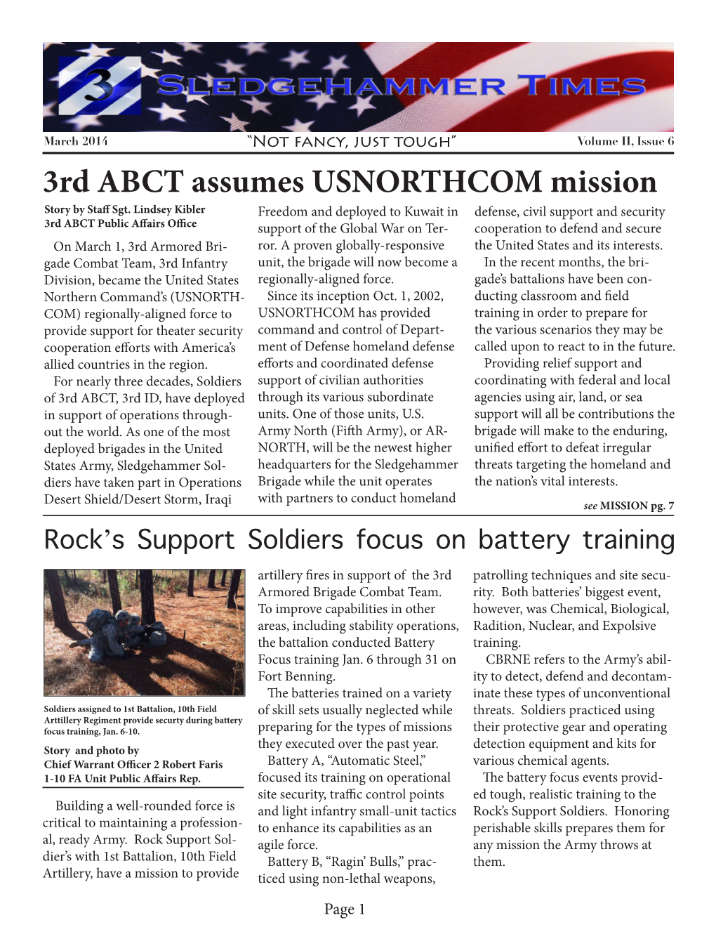 Rock's Support Soldiers Focus on Battery Training