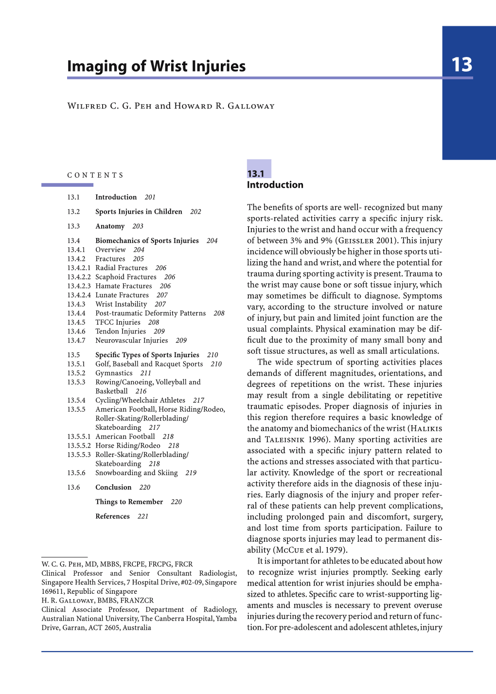 Imaging of Wrist Injuries 201