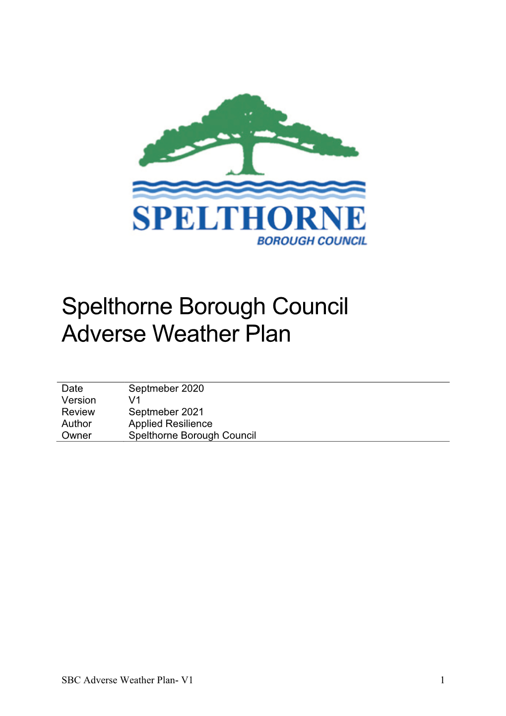 Spelthorne Borough Council Adverse Weather Plan
