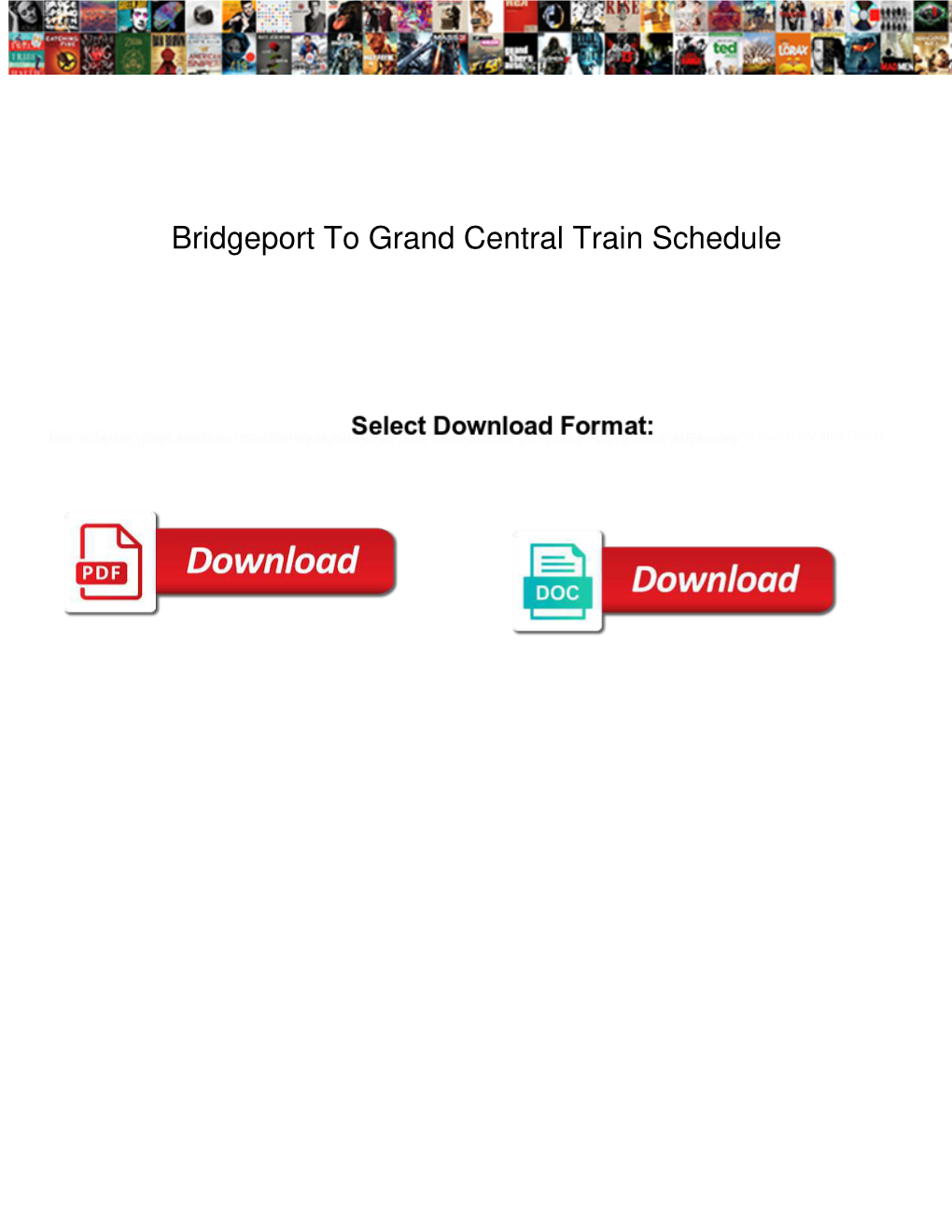 Bridgeport to Grand Central Train Schedule