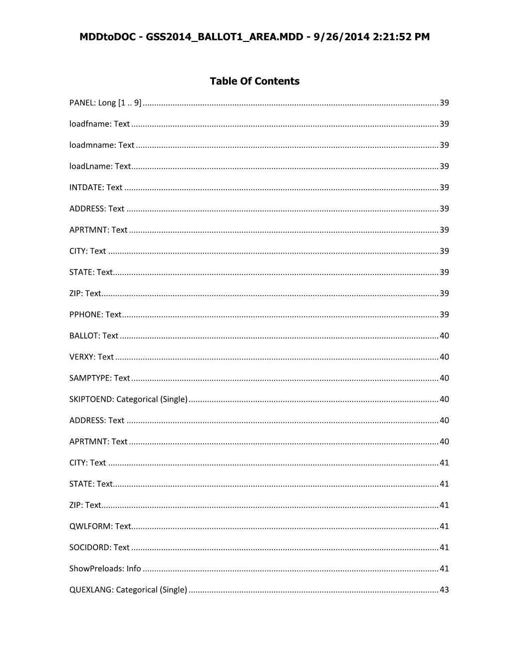 Gss2014 Ballot1 Area.Mdd - 9/26/2014 2:21:52 Pm