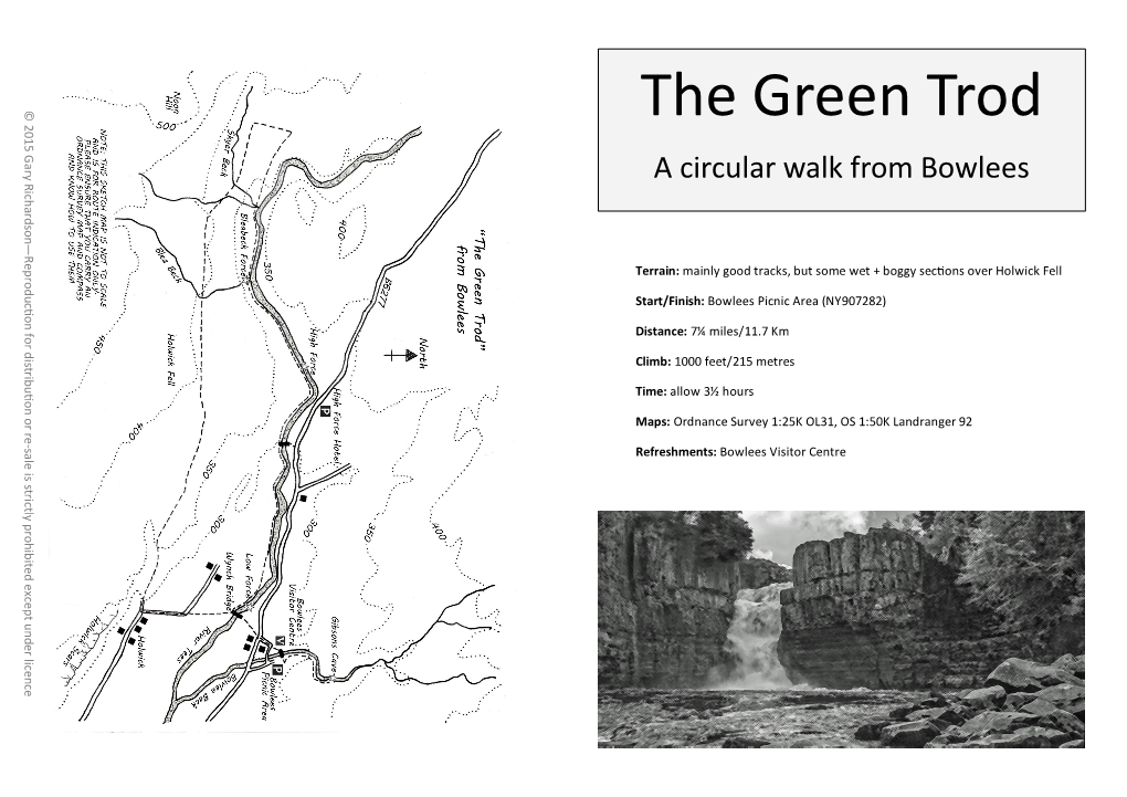 The Green Trod a Circular Walk from Bowlees