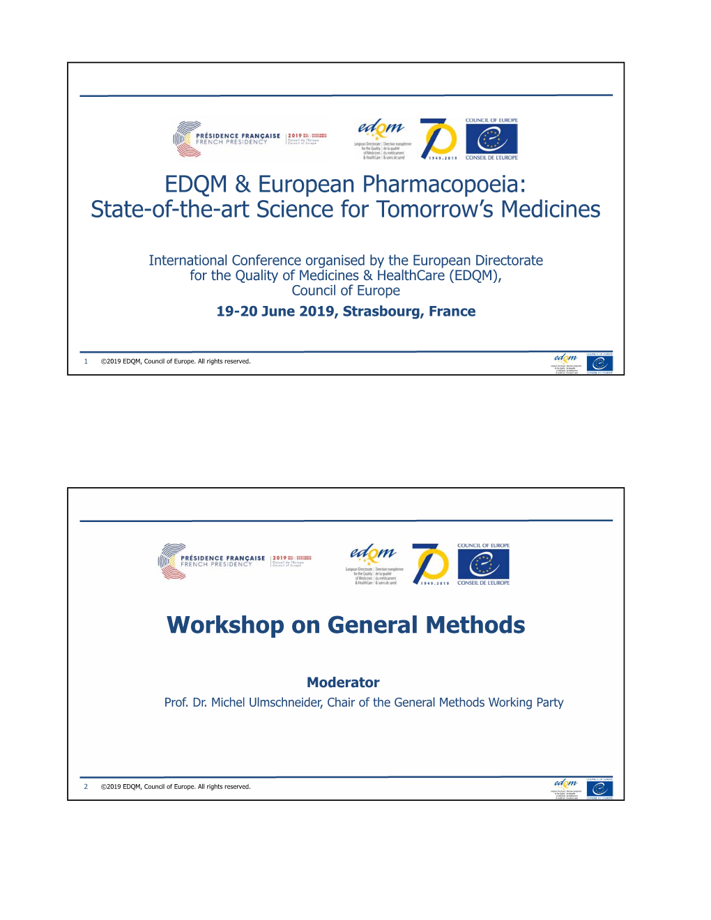 EDQM & European Pharmacopoeia