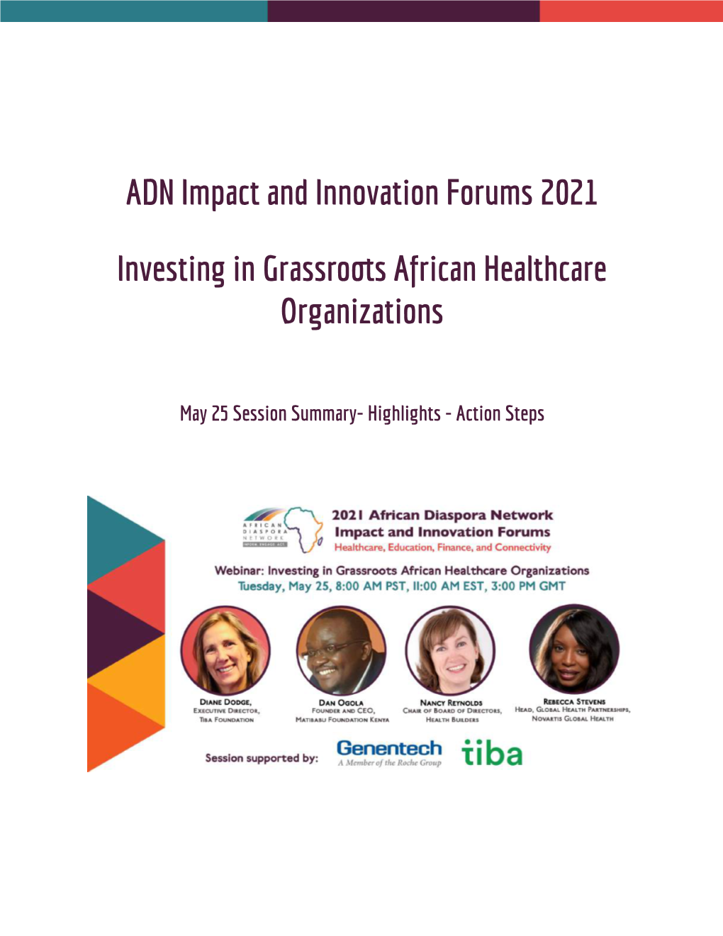 Investing in Grassroots African Healthcare Organizations.'