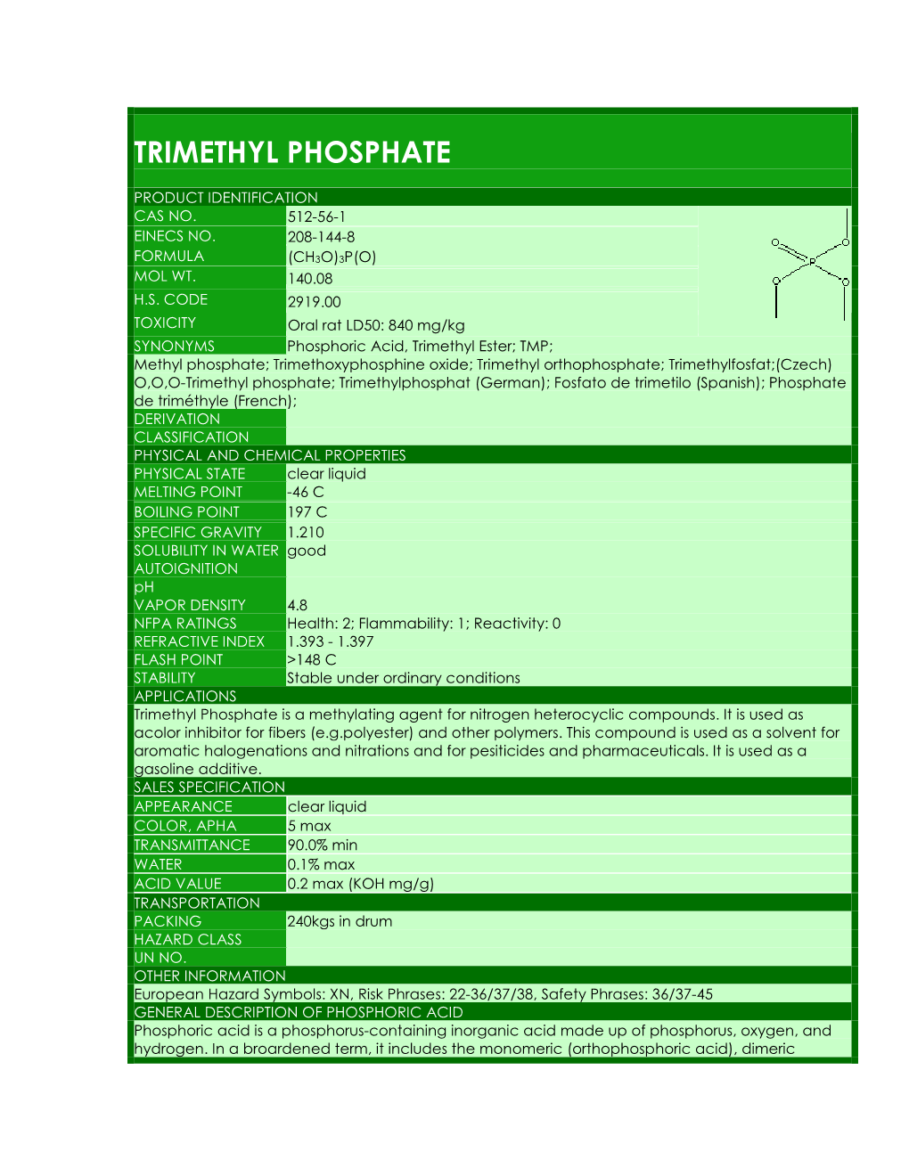 Trimethyl Phosphate